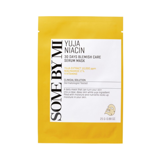 Some By Mi - Yuja Niacin Blemish Care Serum Mask – skaistinanti lakštinė kaukė (25 g)