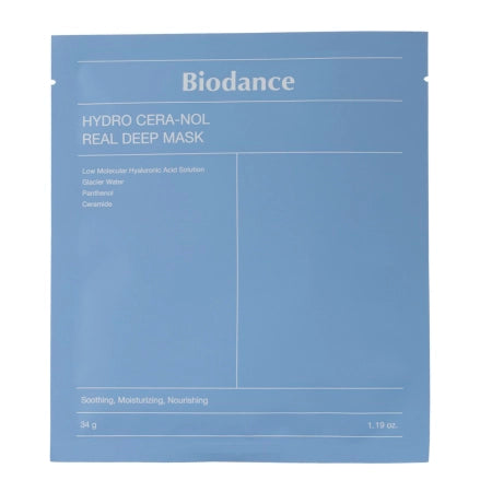 Biodance - Hydro Cera-nol Real Deep Mask - Moisturizing Collagen Face Mask - 34g lakštinė kaukė veidui sausai odai