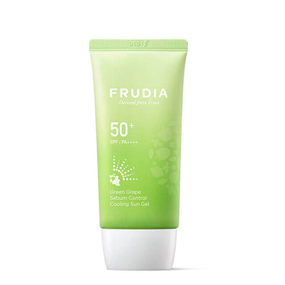 FRUDIA - Green Grape Sebum Control Sun Gel SPF kremas veidui riebiai odai